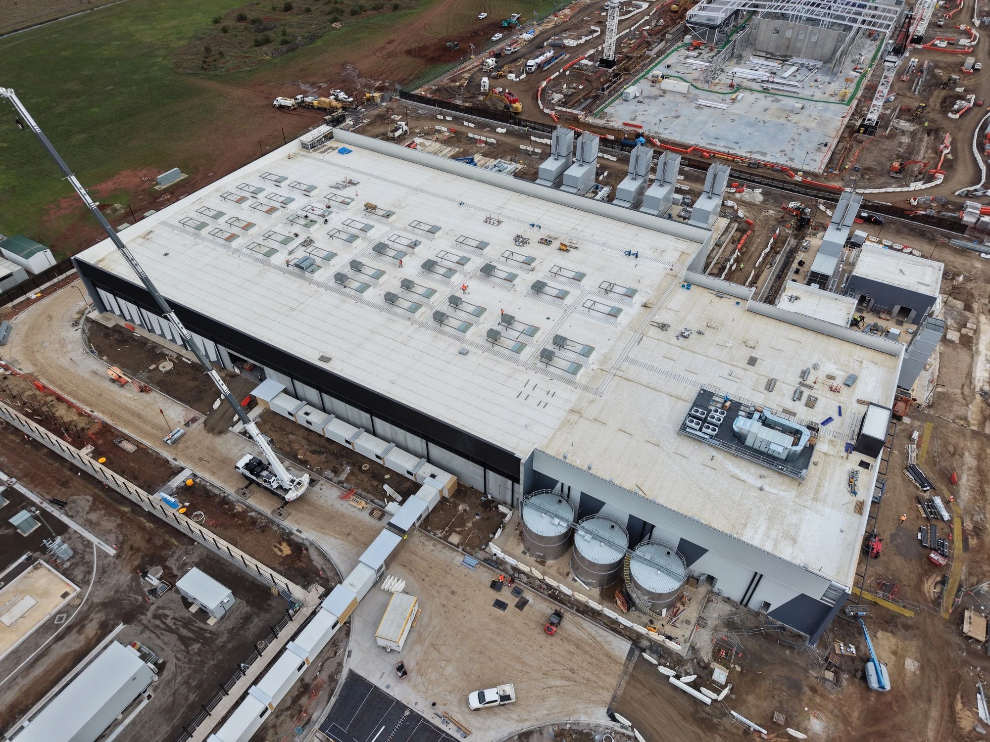 Steel-framed construction project